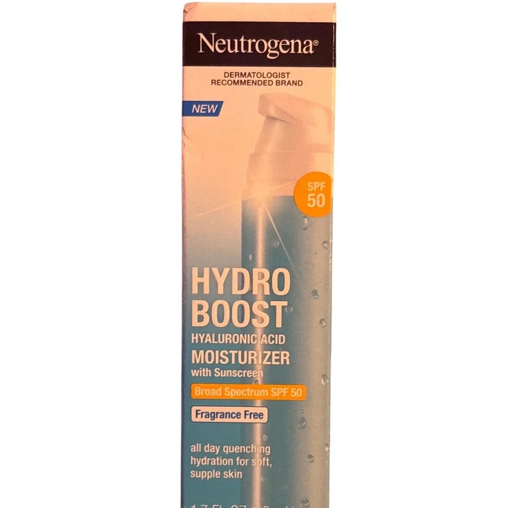 NEW Neutrogena Hydro Boost Hyaluronic Acid Moisturizer SPF 50 1.7 oz